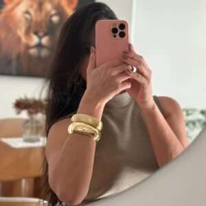 BRACELETE MAXI BOLD DOURADO LISO