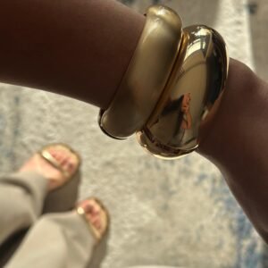 BRACELETE MAXI BOLD DOURADO ESCOVADO