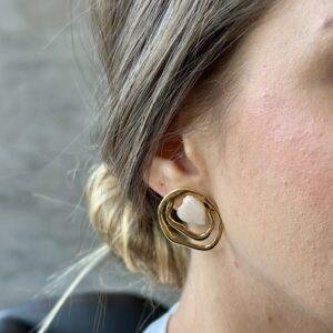 Brinco Orgânico Bia - Pérola