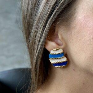 Brinco Orgânico Cintia - Azul