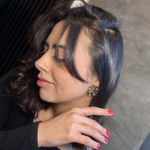 Brinco Meia Folha Black - Preto